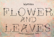 Flower and Leaves Font Poster 1