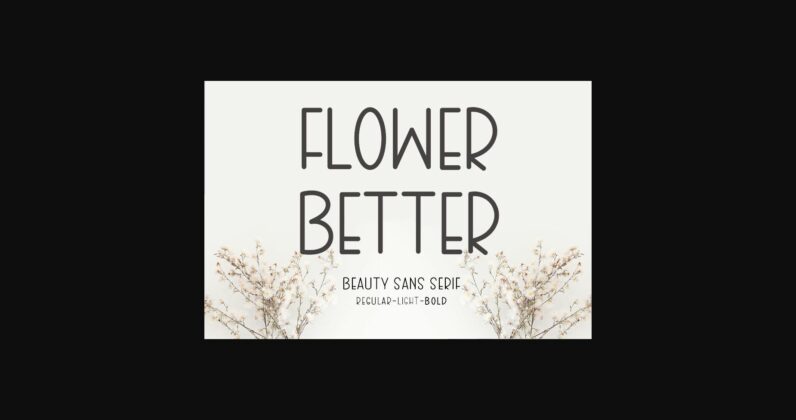 Flower Better Font Poster 3