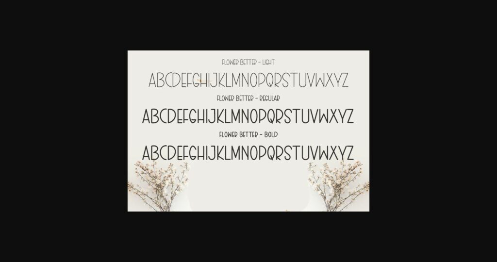 Flower Better Font Poster 5
