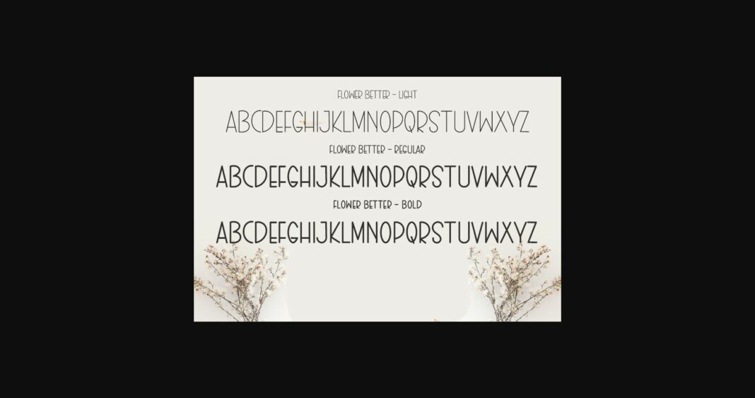 Flower Better Font Poster 5