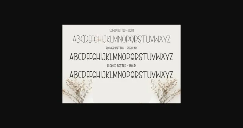 Flower Better Font Poster 5