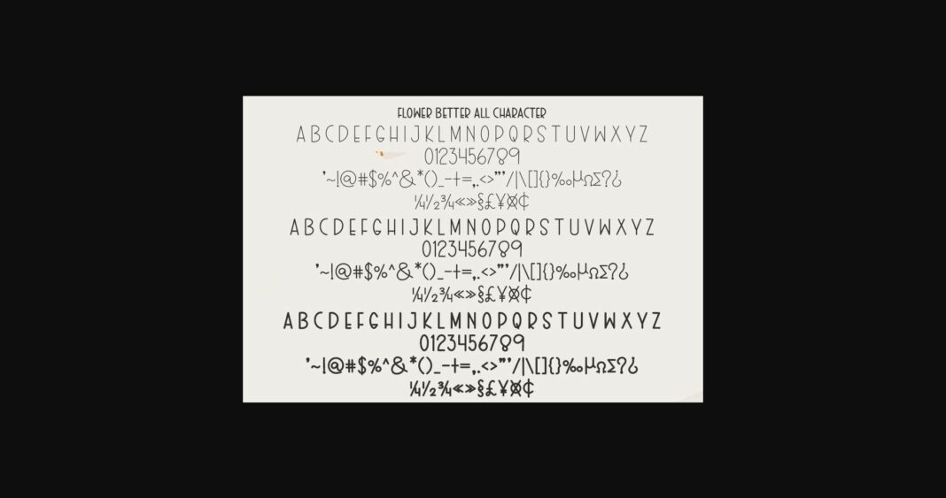 Flower Better Font Poster 6