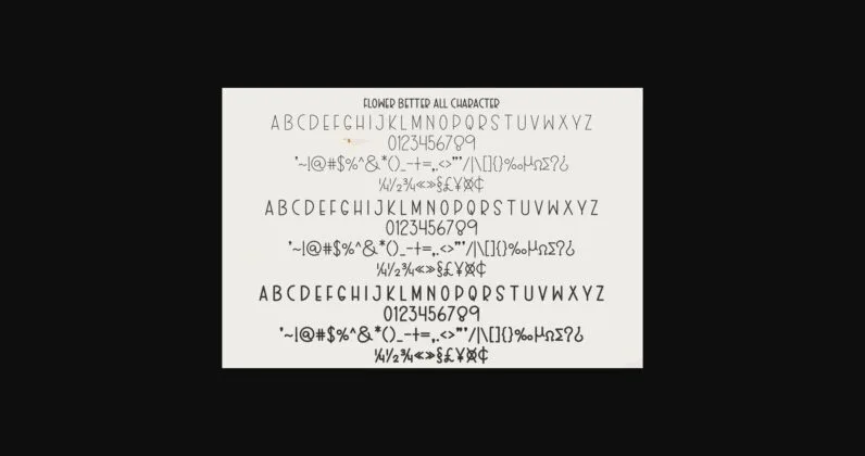 Flower Better Font Poster 6