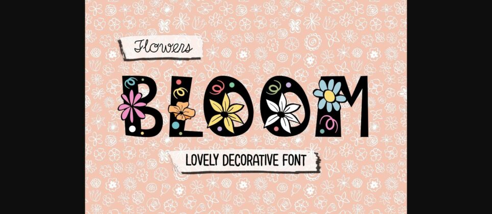 Flowers Bloom Font Poster 3