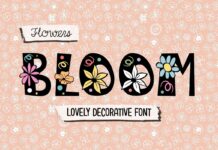 Flowers Bloom Font Poster 1