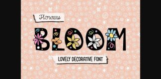 Flowers Bloom Font Poster 1