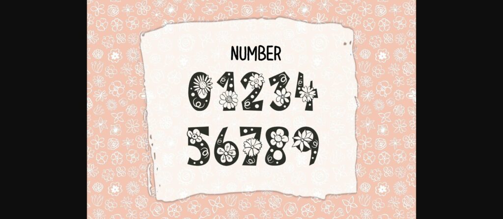 Flowers Bloom Font Poster 5