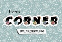 Flowers Corner Font Poster 1