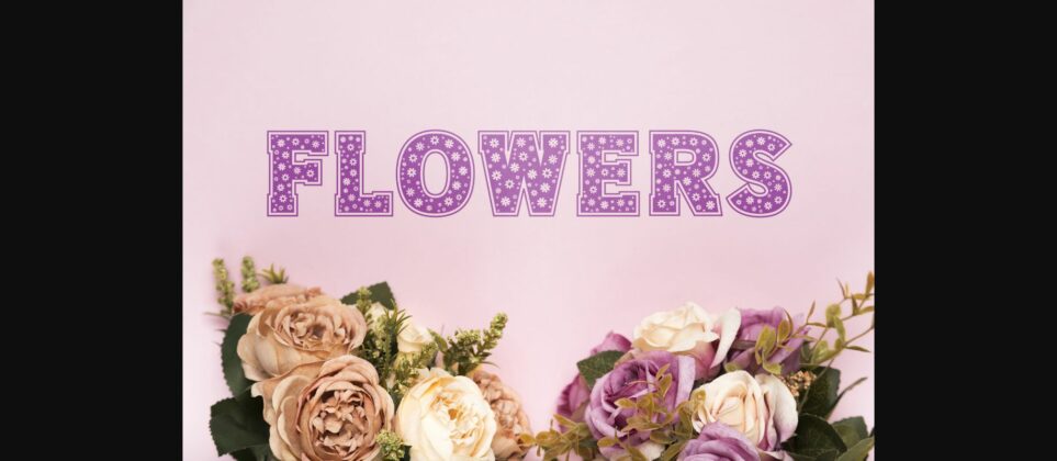 Flowers Font Poster 3