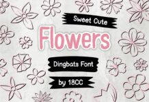 Flowers Font Poster 1