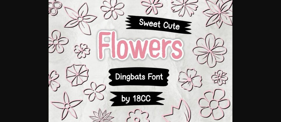 Flowers Font Poster 1