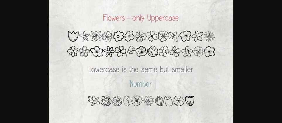 Flowers Font Poster 5