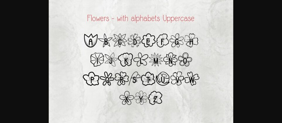 Flowers Font Poster 6