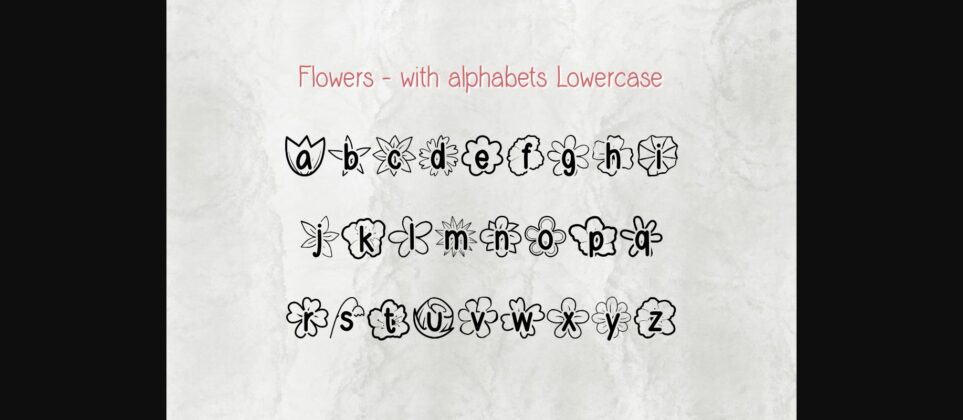 Flowers Font Poster 7