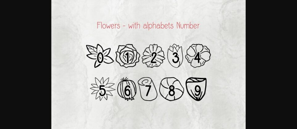 Flowers Font Poster 8