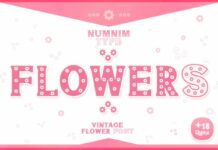 Flowers Font Poster 1