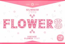 Flowers Font Poster 1