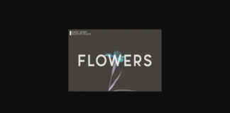 Flowers Font Poster 1