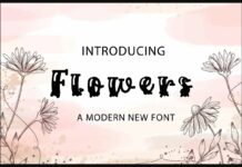 Flowers Font Poster 1