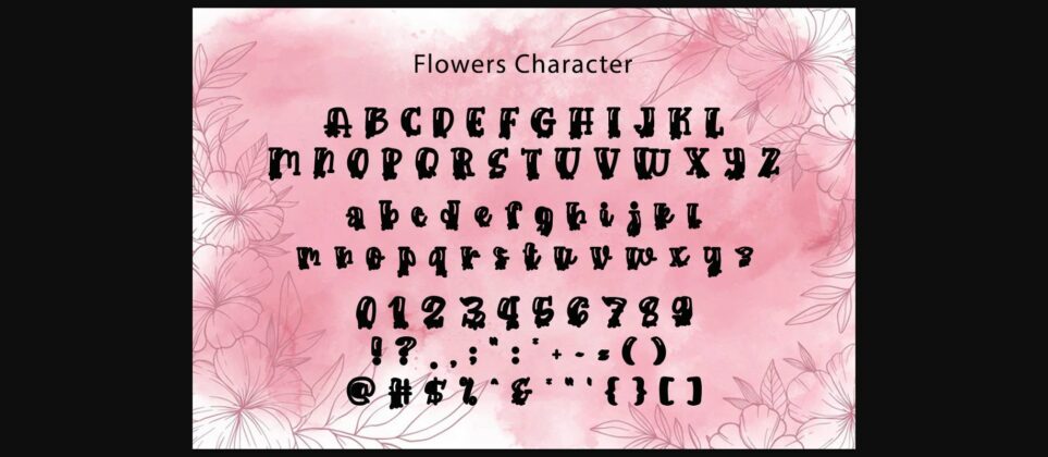 Flowers Font Poster 7