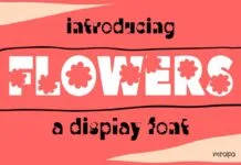 Flowers Font Flowers Font Poster 1