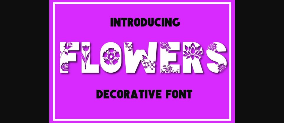 Flowers Font Poster 3