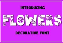 Flowers Font Poster 1