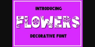 Flowers Font Poster 1