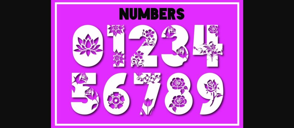 Flowers Font Poster 5