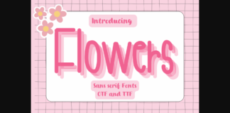 Flowers Font Poster 1