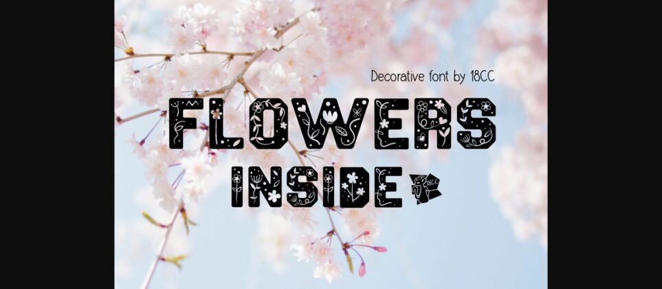 Flowers Inside Font Poster 3