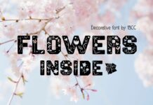 Flowers Inside Font Poster 1