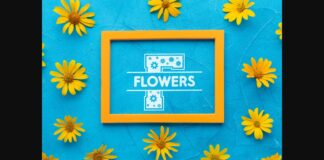 Flowers Monogram Font Poster 1