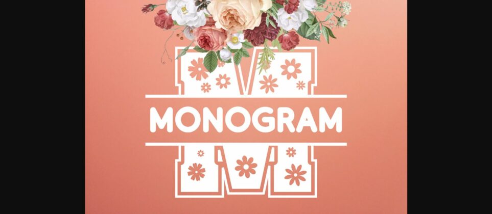 Flowers Monogram Font Poster 4