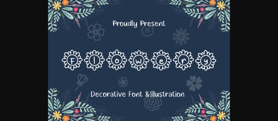 Flowery Font Poster 3