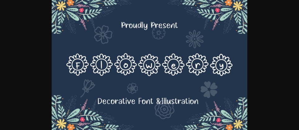 Flowery Font Poster 1