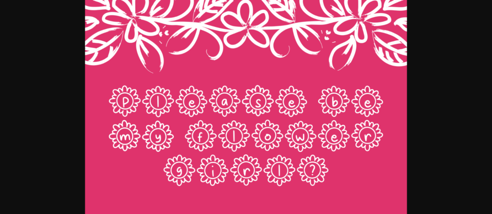 Flowery Font Poster 6