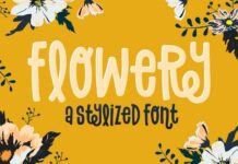 Flowery Font Poster 1