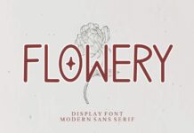 Flowery Font Poster 1