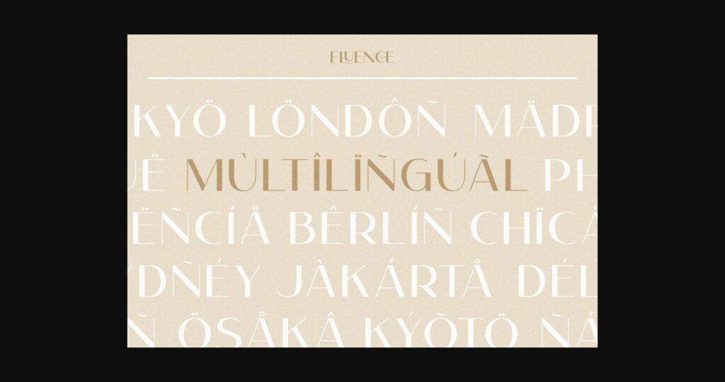 Fluence Font Poster 11