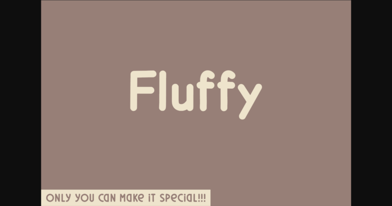 Fluffy Font Poster 3
