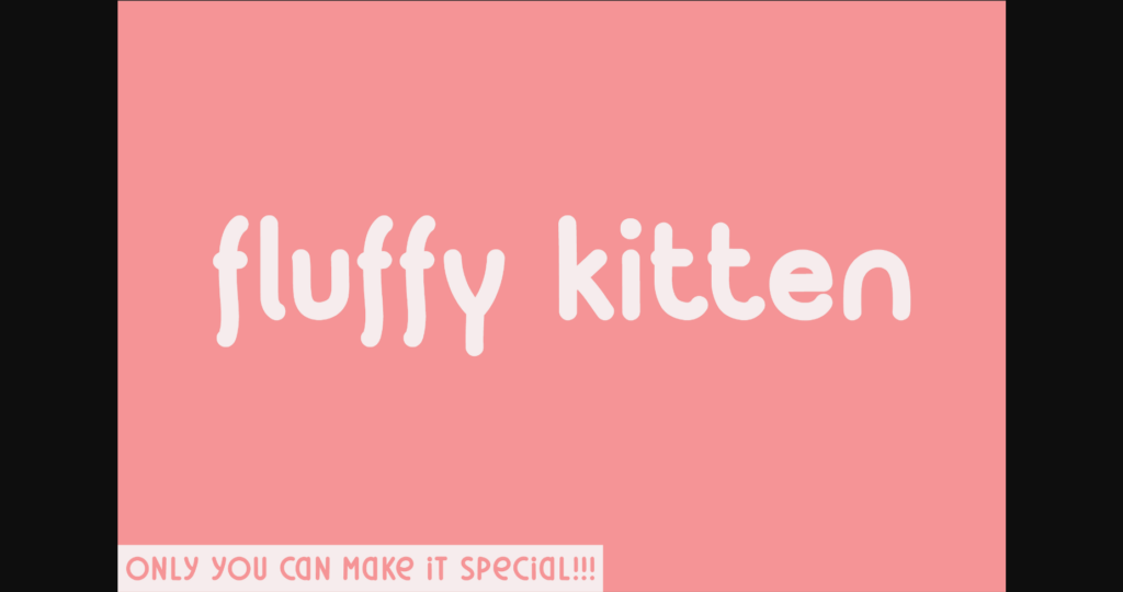 Fluffy Kitten Font Poster 3