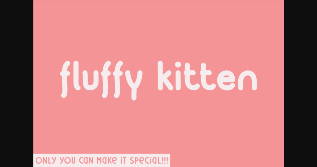 Fluffy Kitten Font Poster 1