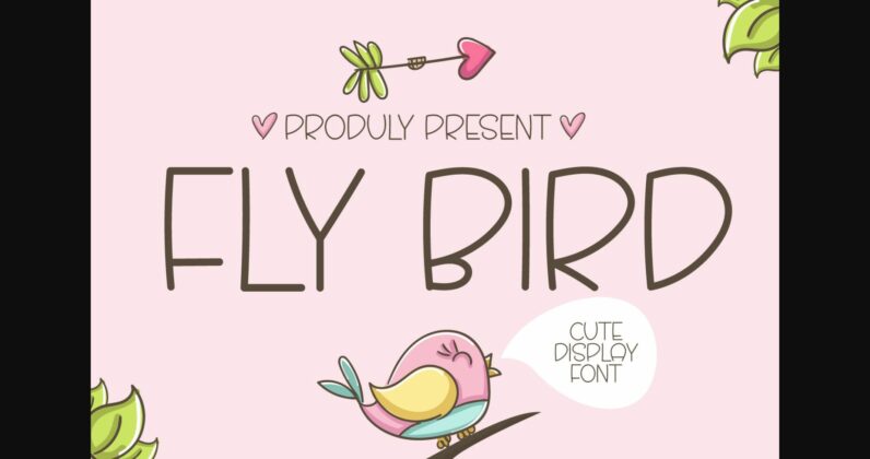 Fly Bird Font Poster 3