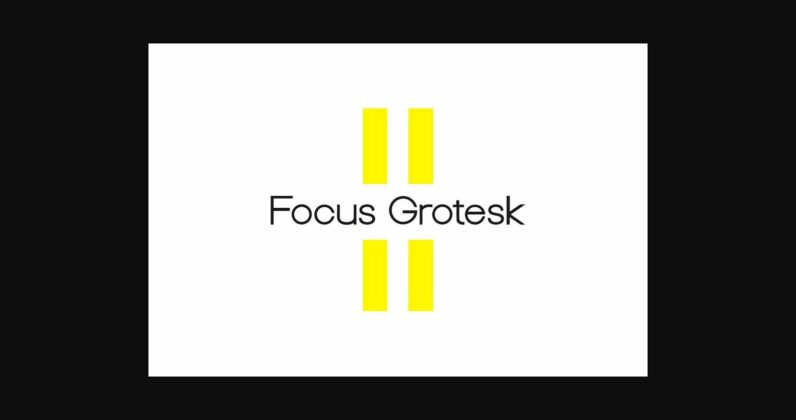 Focus Grotesk Font Poster 1