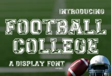 Football College Font Poster 1