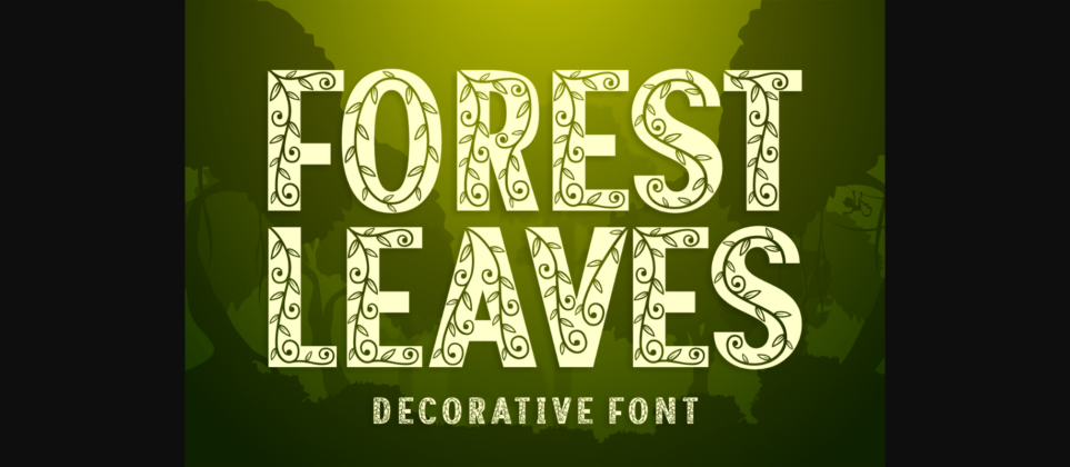 Forest Leaves Font Poster 3