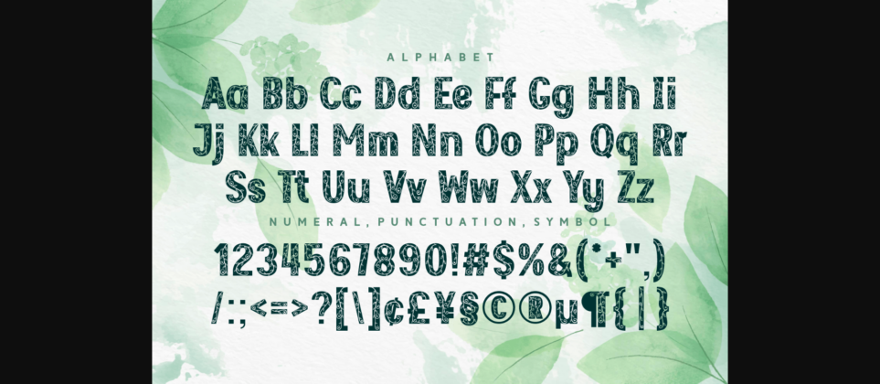 Forest Leaves Font Poster 8