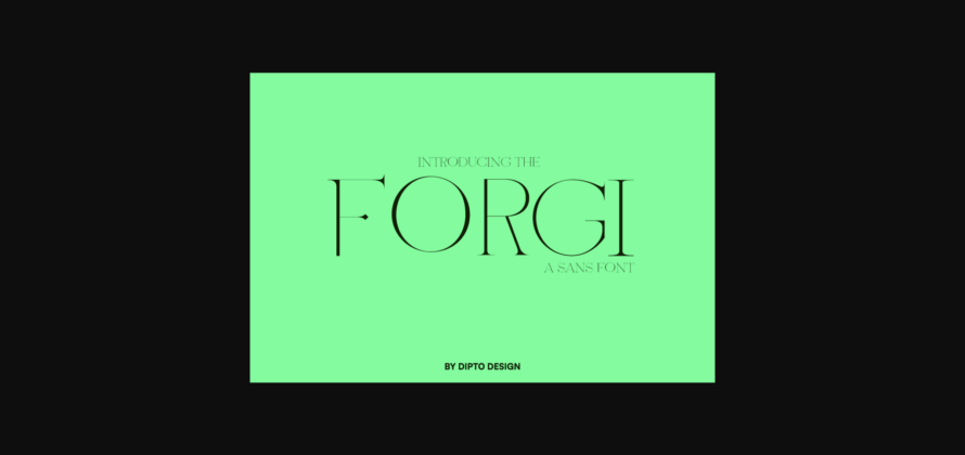 Forgi Font Poster 3