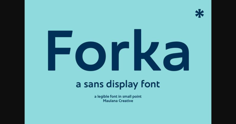 Forka Font Poster 1